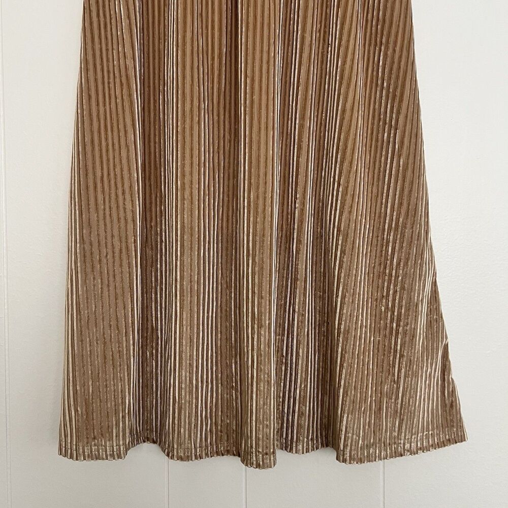 DAZY Women’s Beige Corduroy Feminine Maxi Pleated Skirt - Size XL - Picture 5 of 11